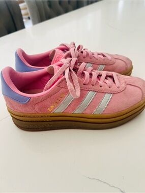 adidas Gazelle Girls’ Pink Suede platform Sneakers